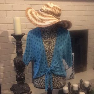 Charlotte Russe tie front top Sz Small